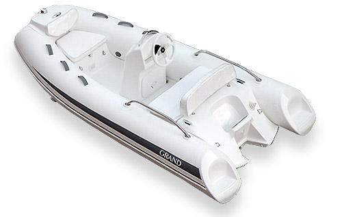 GOLDEN LINE 11 foot luxury fiberglass rigid inflatable boat tender.
